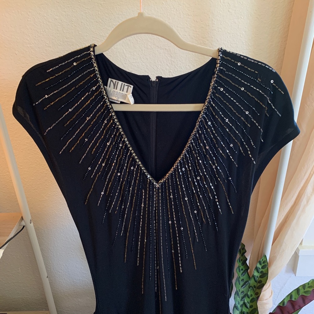 🌌 vintage beaded black gown 🌌